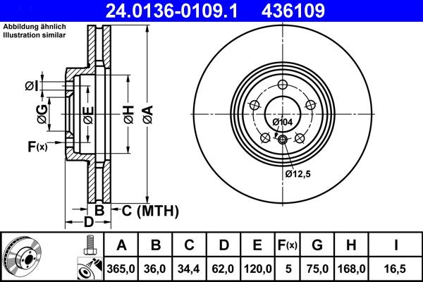 ATE 24.0136-0109.1 - Kočioni disk www.molydon.hr