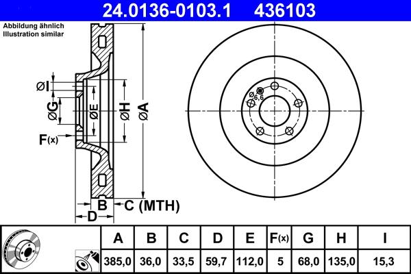 ATE 24.0136-0103.1 - Kočioni disk www.molydon.hr