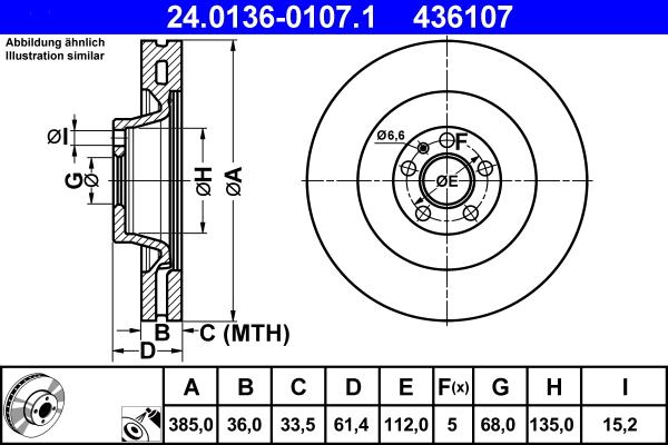 ATE 24.0136-0107.1 - Kočioni disk www.molydon.hr