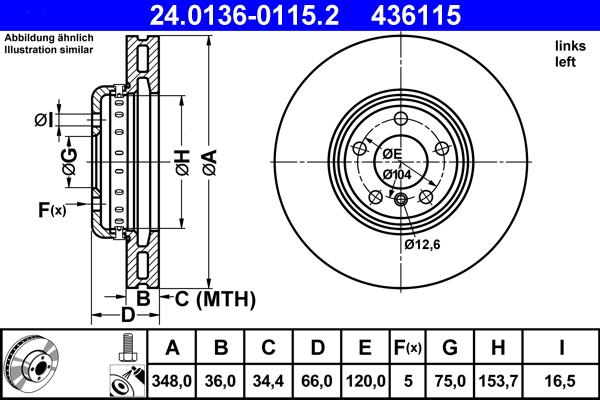 ATE 24.0136-0115.2 - Kočioni disk www.molydon.hr