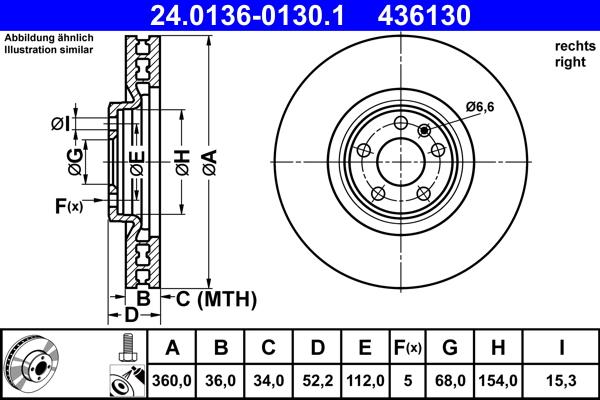 ATE 24.0136-0130.1 - Kočioni disk www.molydon.hr