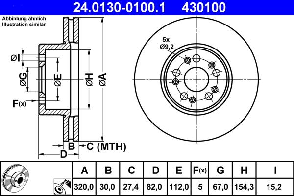 ATE 24.0130-0100.1 - Kočioni disk www.molydon.hr