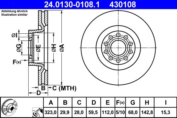 ATE 24.0130-0108.1 - Kočioni disk www.molydon.hr