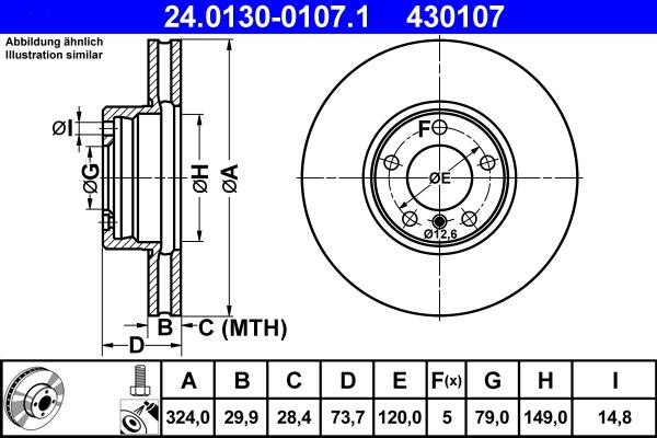 ATE 24.0130-0107.1 - Kočioni disk www.molydon.hr