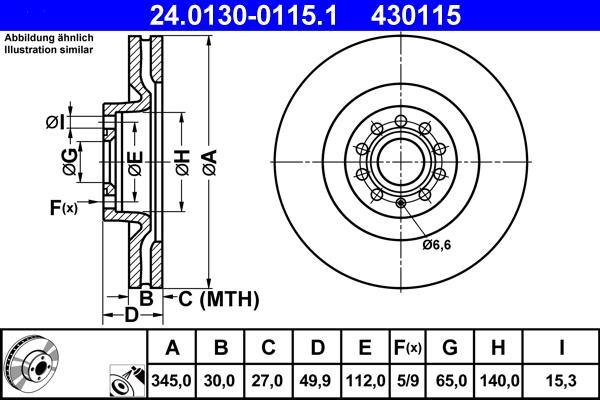 ATE 24.0130-0115.1 - Kočioni disk www.molydon.hr