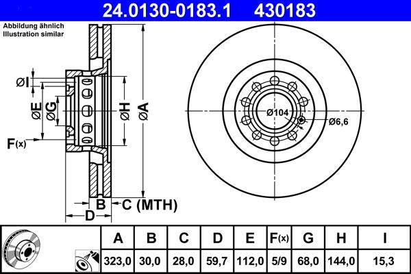 ATE 24.0130-0183.1 - Kočioni disk www.molydon.hr