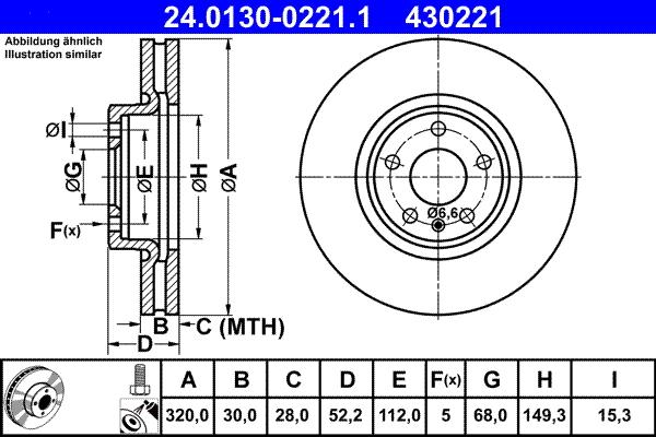 ATE 24.0130-0221.1 - Kočioni disk www.molydon.hr