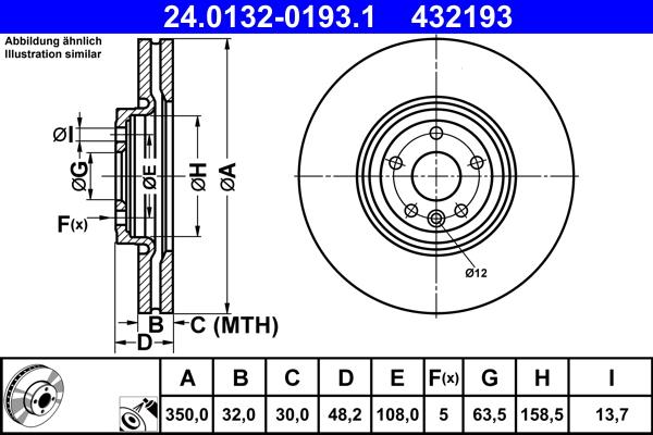 ATE 24.0132-0193.1 - Kočioni disk www.molydon.hr