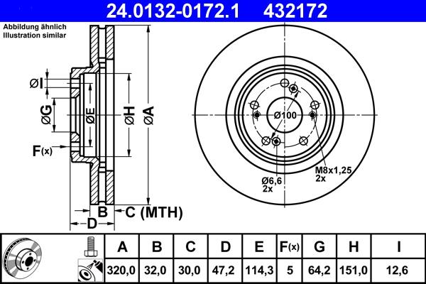 ATE 24.0132-0172.1 - Kočioni disk www.molydon.hr