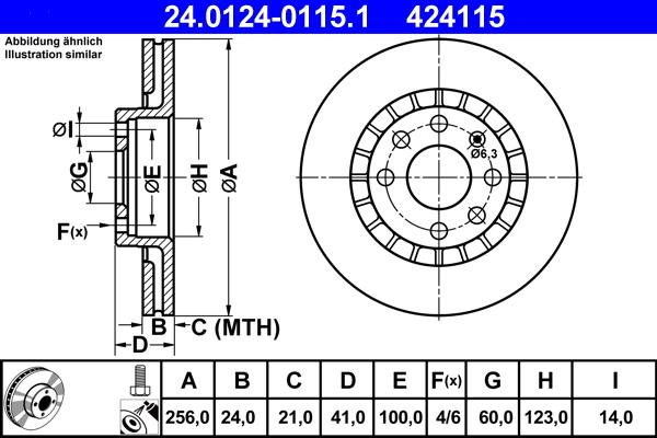 ATE 24.0124-0115.1 - Kočioni disk www.molydon.hr