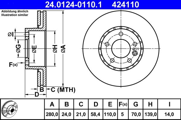 ATE 24.0124-0110.1 - Kočioni disk www.molydon.hr