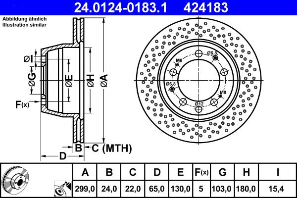 ATE 24.0124-0183.1 - Kočioni disk www.molydon.hr