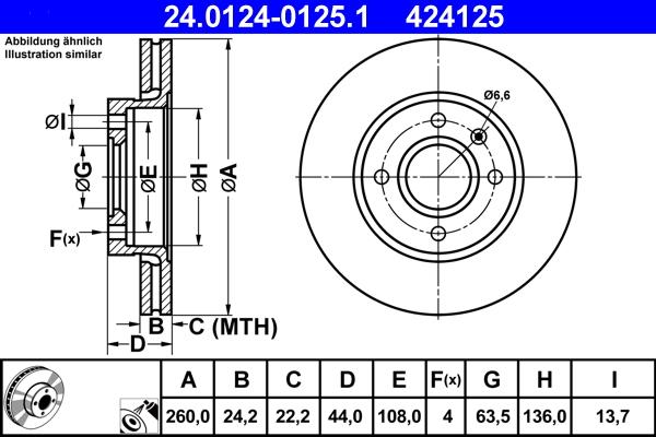 ATE 24.0124-0125.1 - Kočioni disk www.molydon.hr