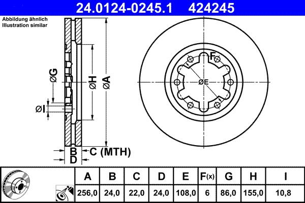 ATE 24.0124-0245.1 - Kočioni disk www.molydon.hr