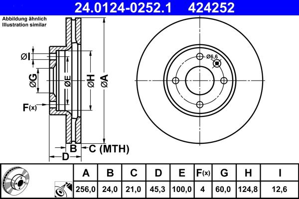 ATE 24.0124-0252.1 - Kočioni disk www.molydon.hr