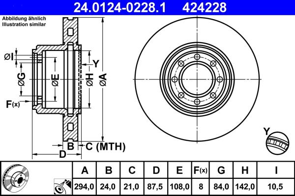 ATE 24.0124-0228.1 - Kočioni disk www.molydon.hr