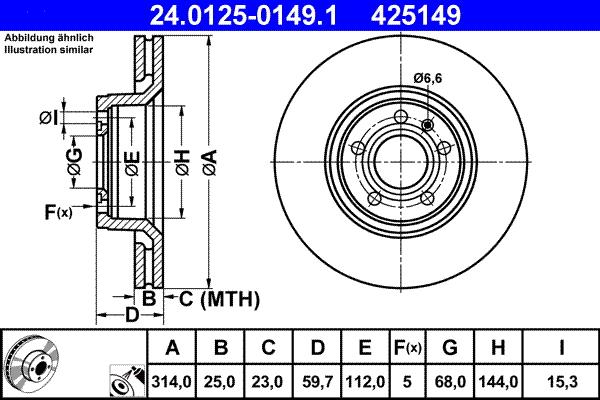 ATE 24.0125-0149.1 - Kočioni disk www.molydon.hr