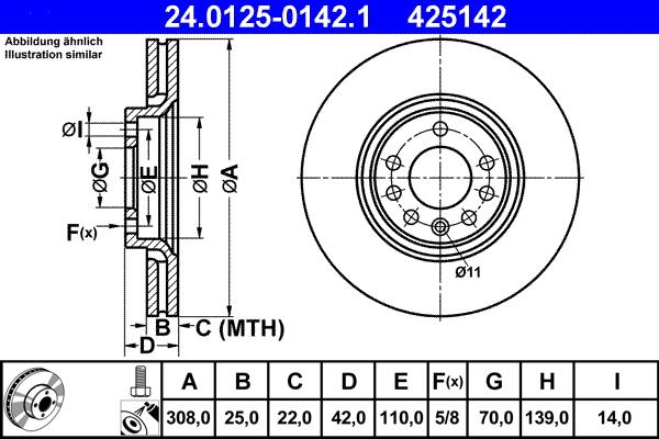 ATE 24.0125-0142.1 - Kočioni disk www.molydon.hr