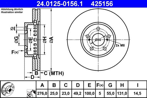 ATE 24.0125-0156.1 - Kočioni disk www.molydon.hr