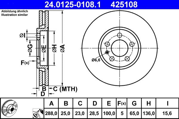 ATE 24.0125-0108.1 - Kočioni disk www.molydon.hr