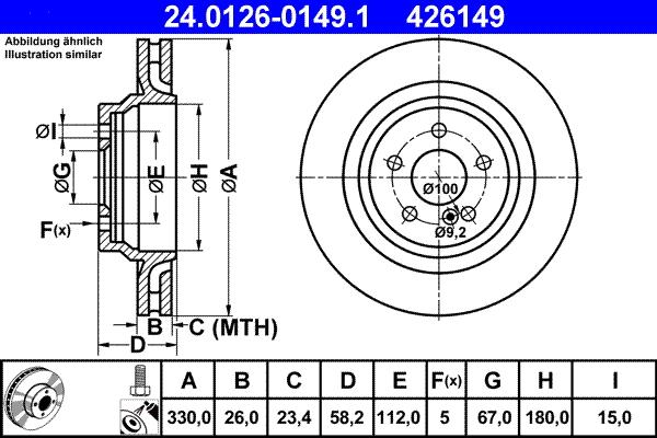 ATE 24.0126-0149.1 - Kočioni disk www.molydon.hr