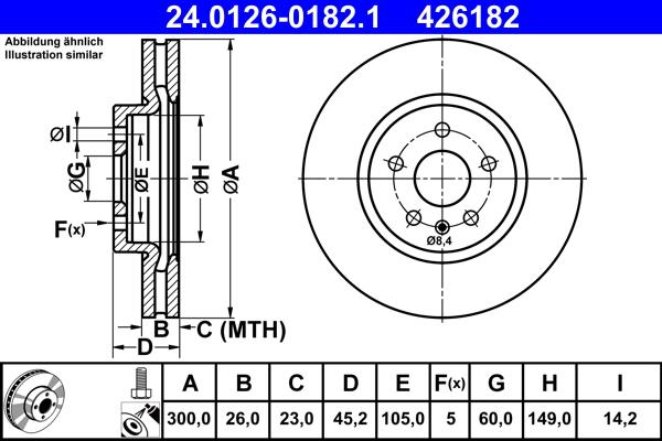 ATE 24.0126-0182.1 - Kočioni disk www.molydon.hr