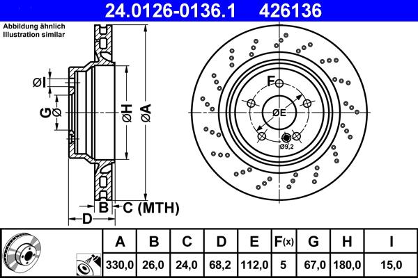 ATE 24.0126-0136.1 - Kočioni disk www.molydon.hr