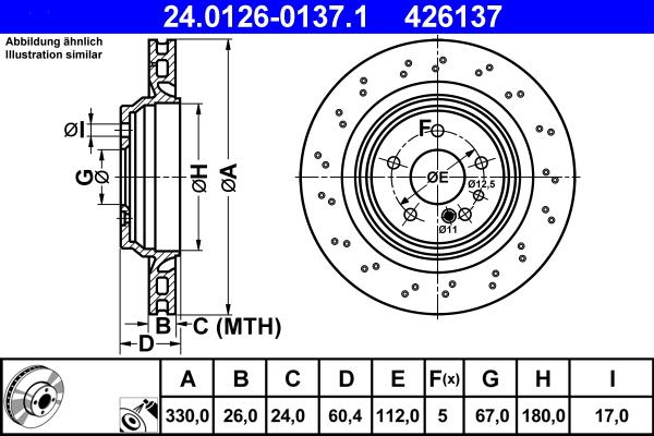 ATE 24.0126-0137.1 - Kočioni disk www.molydon.hr