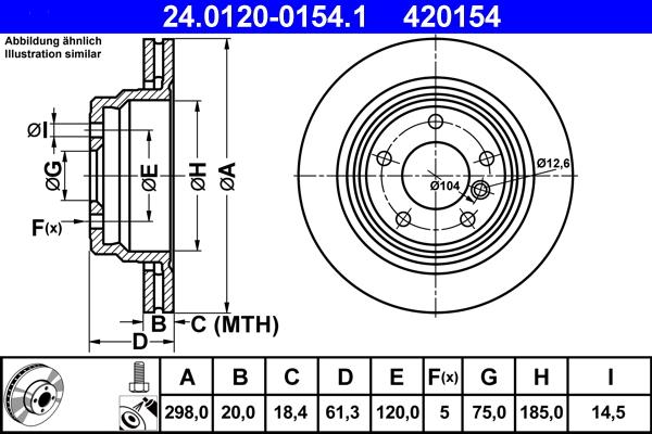 ATE 24.0120-0154.1 - Kočioni disk www.molydon.hr