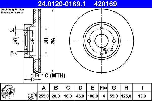 ATE 24.0120-0169.1 - Kočioni disk www.molydon.hr