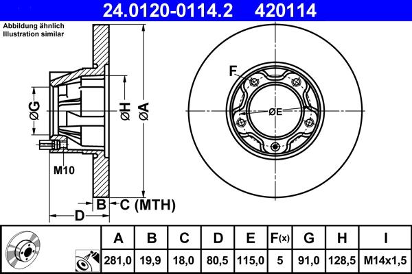 ATE 24.0120-0114.2 - Kočioni disk www.molydon.hr