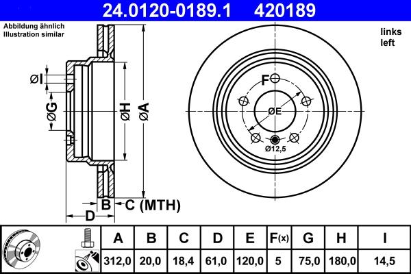 ATE 24.0120-0189.1 - Kočioni disk www.molydon.hr