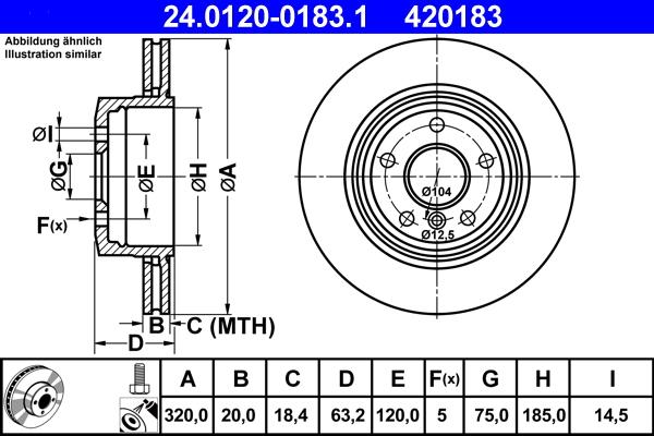 ATE 24.0120-0183.1 - Kočioni disk www.molydon.hr