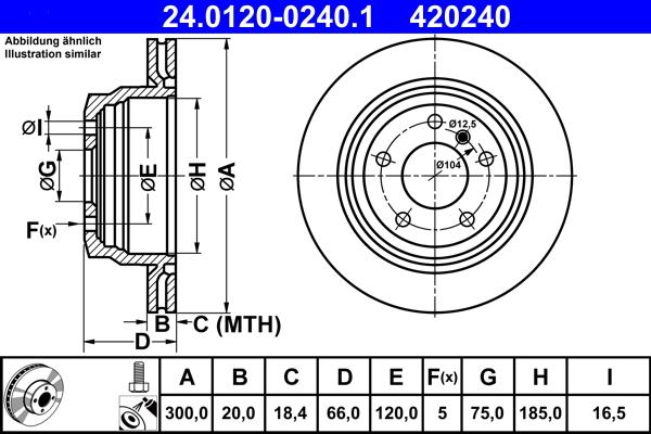 ATE 24.0120-0240.1 - Kočioni disk www.molydon.hr