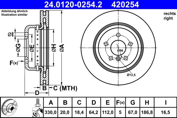 ATE 24.0120-0254.2 - Kočioni disk www.molydon.hr