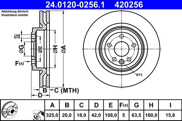 ATE 24.0120-0256.1 - Kočioni disk www.molydon.hr