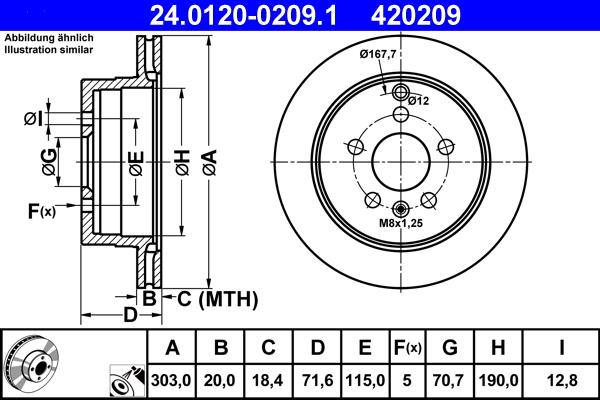 ATE 24.0120-0209.1 - Kočioni disk www.molydon.hr