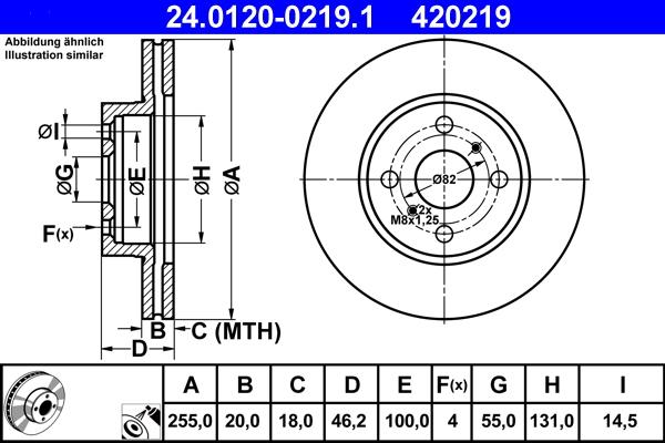 ATE 24.0120-0219.1 - Kočioni disk www.molydon.hr