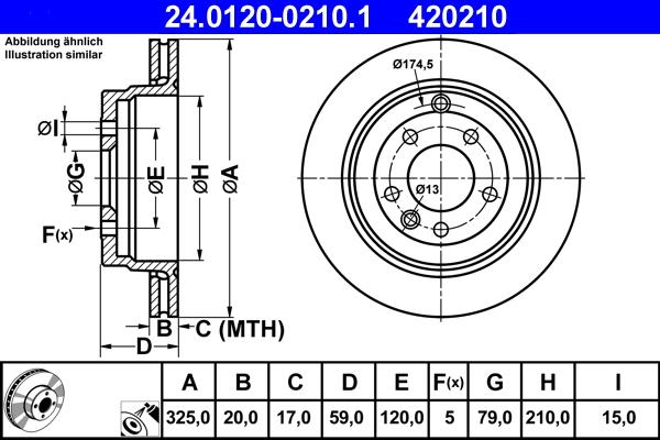 ATE 24.0120-0210.1 - Kočioni disk www.molydon.hr