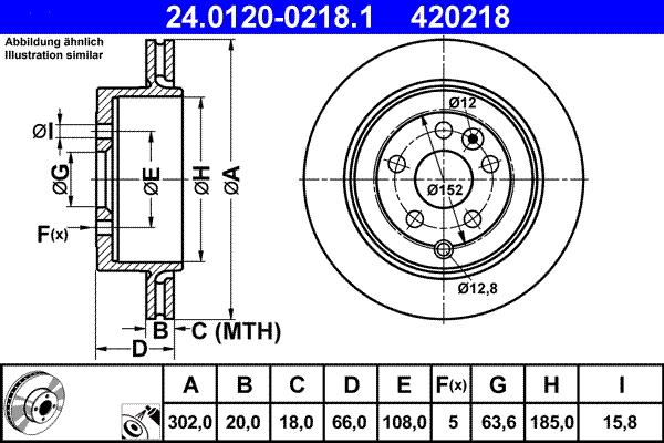 ATE 24.0120-0218.1 - Kočioni disk www.molydon.hr