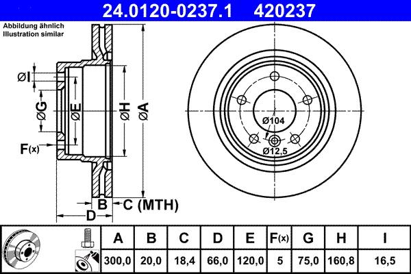 ATE 24.0120-0237.1 - Kočioni disk www.molydon.hr