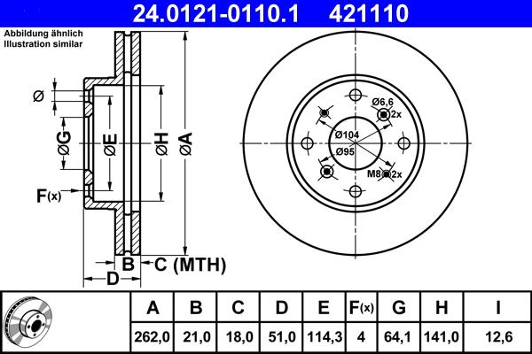 ATE 24.0121-0110.1 - Kočioni disk www.molydon.hr