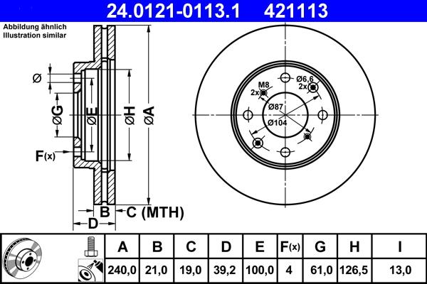 ATE 24.0121-0113.1 - Kočioni disk www.molydon.hr