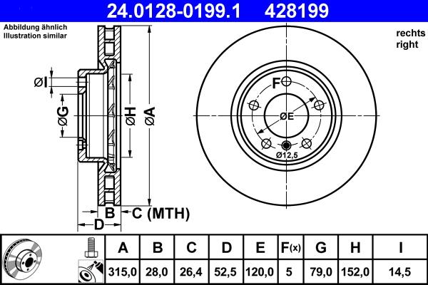 ATE 24.0128-0199.1 - Kočioni disk www.molydon.hr