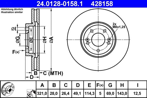 ATE 24.0128-0158.1 - Kočioni disk www.molydon.hr