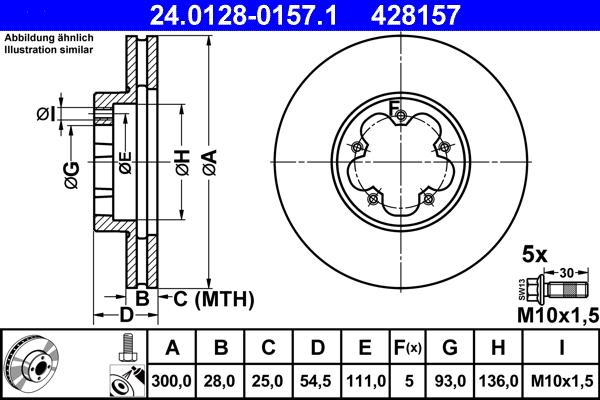 ATE 24.0128-0157.1 - Kočioni disk www.molydon.hr