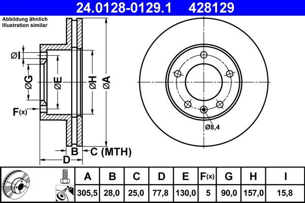 ATE 24.0128-0129.1 - Kočioni disk www.molydon.hr