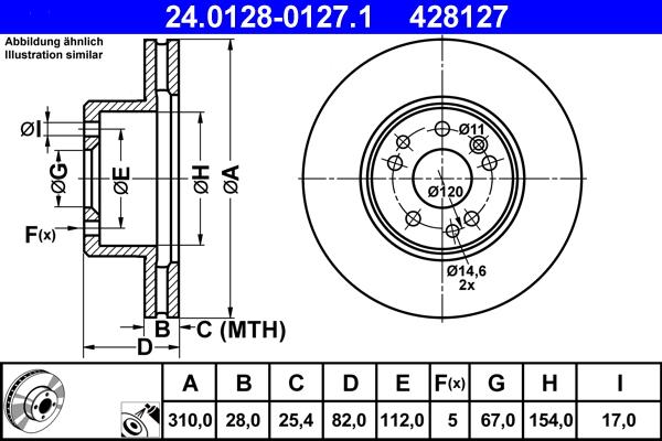 ATE 24.0128-0127.1 - Kočioni disk www.molydon.hr