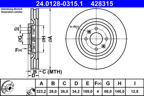 ATE 24.0128-0315.1 - Kočioni disk www.molydon.hr