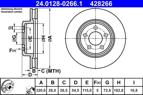 ATE 24.0128-0266.1 - Kočioni disk www.molydon.hr